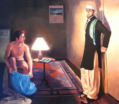 Salman Toor,&nbsp;After Degas,&nbsp;2009,&nbsp;Oil on canvas, 48 x 60 in