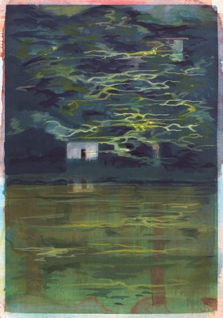 landscape in green tones