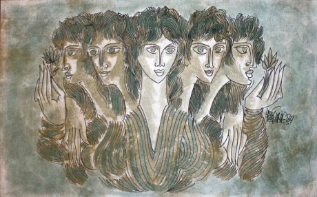 Sadequain UNTITLED (FIVE WOMEN)