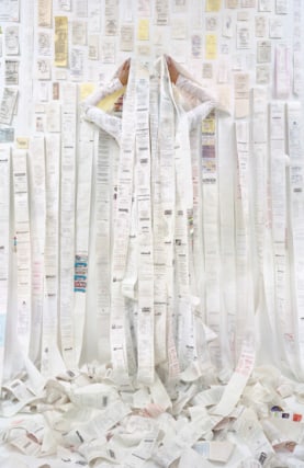 Rachel Perry,&nbsp;Lost in My Life (Receipts Back),&nbsp;2017. Archival pigment print.&nbsp;