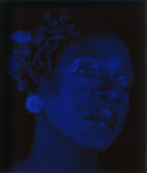 Lyle Ashton Harris, Blue Billie, 2003, Edition 4/10, 28 x 24 inch Digital ink jet print on watercolor paper.