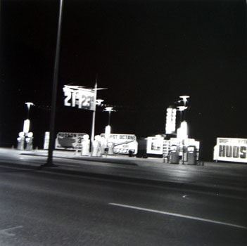 Ed Ruscha, Hudson, Amarillo, Texas, from Five Views from the Panhandle, 1962/2007, Suite of 5 7.5 x 7.5 inch Gelatin silver prints, Signed and editioned on the colophon page in linen clamshell case with silver embossing (sold only as full suite of 5)