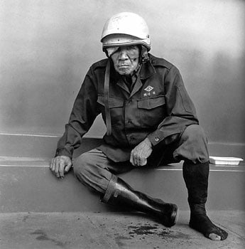 A man who said he&#039;d just had a drunken quarrel, 1987, Gelatin Silver Print, image 14 x 14&quot; / paper 16 x 20&quot;, Signed, titled, editioned and dated in pencil on verso, Edition of 20