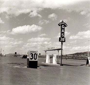 from Gas Stations portfolio (10 prints), 1962, Gelatin Silver Print, Printed 1989, 3/25, available as 10 print portfolio. Please call for price.