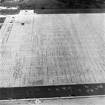 Parking Lots (Lockheed Air Terminal, 2627 N. Hollywood Way, Burbank) #2, 1967-99, 15 x 15 inch Gelatin Silver Print, Initialed and editioned on verso, Edition 23/3