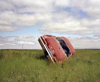 Jeff Brouws, Route 248, Four Buttes, Montana, 2004, 20 x 24 inch Archival pigment print, Signed, titled and dated in pencil on verso, Edition of 20. Also available as 40 x 47 inch print.