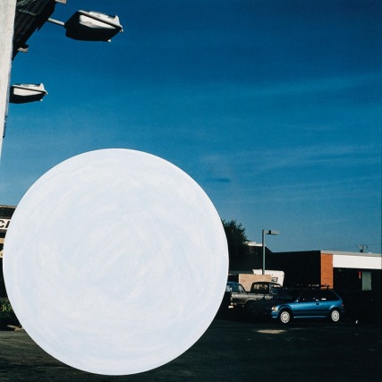 John Baldessari,&nbsp;National City (1), 1996/2009. Chromogenic print with acrylic paint, 19 1/4 x 18 3/4 inches