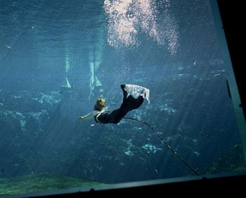 Lisa Kereszi, Mermaid Swimming Away, WeekiWachee, Fl, 2003, c-print, Edition of 5, 30 x 40 inches