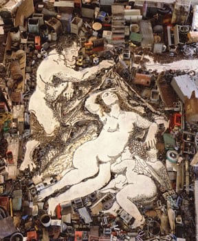 Venus and Cupid, after Antonio Allegri Correggio (Pictures of Junk), 2006, 86.75 x 71 inch Chromogenic Print, Signed and numbered on verso, Edition of 6