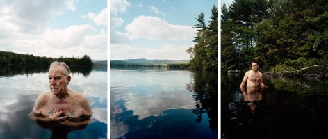 David Hilliard,&nbsp;Rock Bottom, 2008. Archival pigment print, 3 panels; 24 x 20 inches each panel, 24 x 60 inches total.