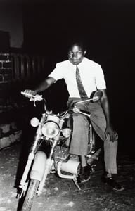 Malick Sidib&eacute;, Les Motorcyclistes 2002, Silver Gelatin Print, 24 x 20 inches.