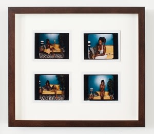 Mickalene Thomas, Polaroid Series #4, 2012, Digital Polaroid Prints, 3.5 x 4.2 inches each, Edition of 3.