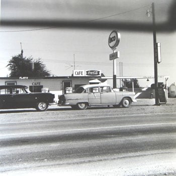 Ed Ruscha, Enco, Conway, Texas, from Five Views from the Panhandle, 1962/2007, Suite of 5 7.5 x 7.5 inch Gelatin silver prints, Signed and editioned on the colophon page in linen clamshell case with silver embossing