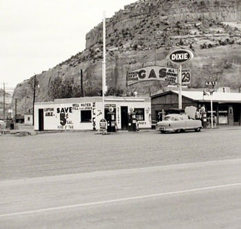 from Gas Stations portfolio (10 prints), 1962, Gelatin Silver Print, Printed 1989, 3/25, available as 10 print portfolio. Please call for price.