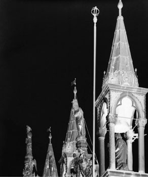 &quot;Towers San Marco, Venice, November 21, 2005&quot;, 3 of 6 from the &quot;Venice Portfolio I&quot;, 25 x 21 inch Gelatin Silver Print, Selenium toned and mounted, framed.