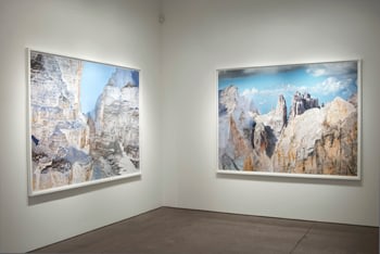 Installation view,Olivo Barbieri: The Dolomite Project, Yancey Richardson Gallery, February 16- March 31, 2012