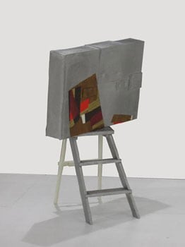 Felin&rsquo;s Ladder, 2007, 48 x 35 x 31.5 inches, Cast aluminum and acrylic paint, Unique