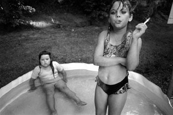 Amanda and Her Cousin Amy, Valdese, North Carolina, 1990, 16 x 20 and 20 x 24 inch, Signed on verso