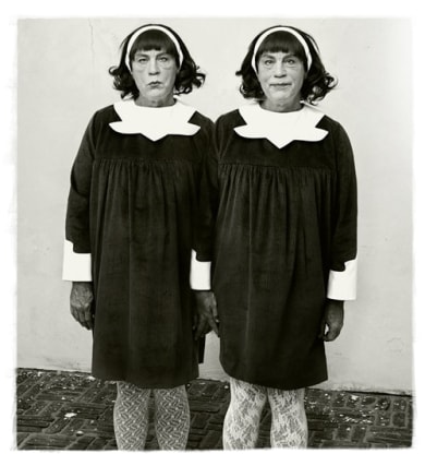 Diane Arbus - Identical Twins, Roselle, New Jersey (1967), 2014,&nbsp;Archival pigment print,&nbsp;26.75 x 24.75 inches