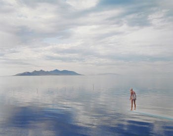 Nadav Kander, Diver, Salt Lake, Utah, 1997, c-print, edition of 9, 20 x 24 and 40 x 50 inches