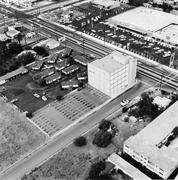 Ed Ruscha, &quot;7101 Sepulveda Blvd., Van Nuys,&quot; 1967/1999, from the &quot;Parking Lots&quot; portfolio, Gelatin Silver print, Image size 15 x 15 inches, Sheet size 20 x 16 inches, Edition of 35