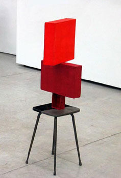 Columna 2, 2008, 44 x 17.5 x 14 inches, Cast aluminum and acrylic paint, Unique