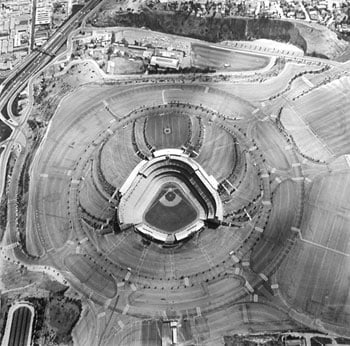 Ed Ruscha, Parking Lots #291 Dodger Stadium, 1000 Elysian Park Ave., 1967, 15 x 15 inch Gelatin Silver Print, Printed in 1999, Edition 33/35