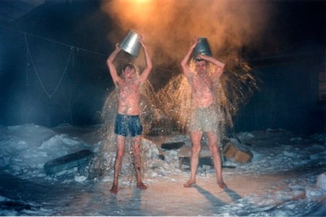 Apanas Michael and Pjotr after Bath-House, Siberia, 1994, 16 x 20 inch Chromogenic Print, Edition of 10