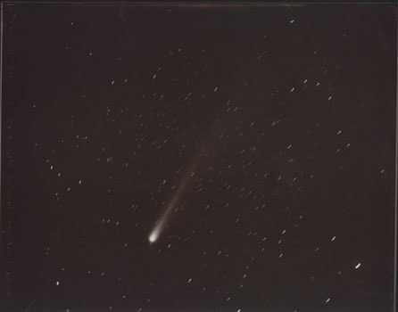 Halley&#039;s Comet, May 28, 1910, 1997, 8 x 10 inch Printing Out Paper Print, Signed, dated and titled on verso, Contact printed from the original glass plate negative:Lick Observatory Plate Archive