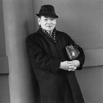 A man wearing ten-yen coins as earplugs, whose hobbies are jazz and Japanese-style painting, 2003, Gelatin Silver Print, image 14 x 14&quot; / paper 16 x 20&quot;, Signed, titled, editioned and dated in pencil on verso, Edition of 20