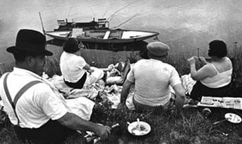 Picnic on the Marne, 1938, 16 x 20 inch Gelatin Silver Print