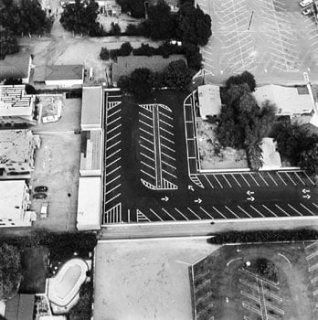 Parking Lots (Church of Christ 14655 Sherman Way, Van Nuys) #21, 1967-99, 15 x 15 inch Gelatin Silver Print, Initialed and editioned on verso, Edition 23/3