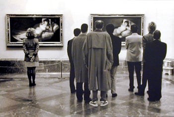 Elliott Erwitt, Madrid, Spain, 1995, 16 x 20 inch Gelatin Silver, Enlargement Print, Signed in ink recto. Signed, titled and dated in pencil on verso