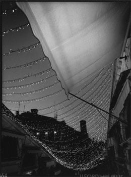 Rialto Bridge Awning and Lights, Venice, 2001