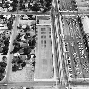 Parking Lots (Good Tires, 6610 Laurel Canyon, North Hollywood) #9, 1967-99, 15 x 15 inch Gelatin Silver Print, Initialed and editioned on verso, Edition 23/3