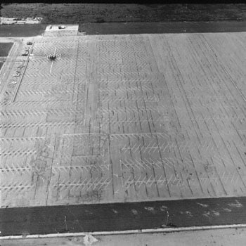 Ed Ruscha, Parking Lots #280 Lockheed Air terminal, 1967, 15 x 15 inch Gelatin Silver Print, Edition 33/35, Printed 1999