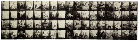 Untitled, PB #1101,&nbsp;1971. Vintage gelatin silver photobooth prints, 7 7/8 x 26&nbsp;5/8 inches.