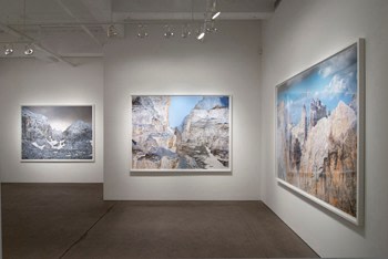 Installation view,Olivo Barbieri: The Dolomite Project, Yancey Richardson Gallery, February 16- March 31, 2012