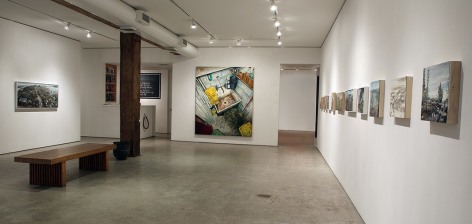 Installation view, Amer Kobaslija, Places, Spaces: A Survey of Paintings 2005-2015