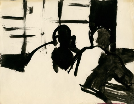 Untitled (Two Figures in Library) c. 1960