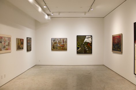 Installation view, A New Gesture: Elmer Bischoff, 1946-50, George Adams Gallery, New York.