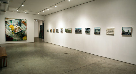 Installation view, Amer Kobaslija, Places, Spaces: A Survey of Paintings 2005-2015