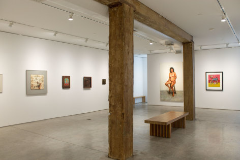 Installation view, Gregory Gillespie: Mind/Body/Spirit. George Adams Gallery, New York, 2018.