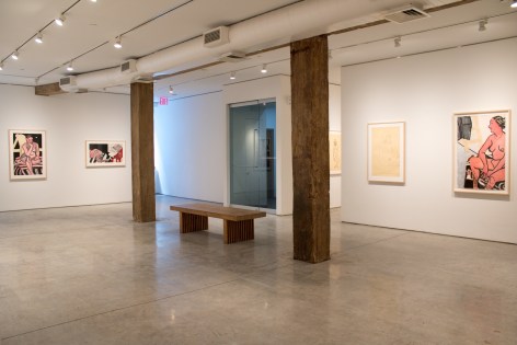 Installation View, Joan Brown, Drawn from Life: Works on Paper, 1970-1976, George Adams Gallery, New York, 2020.