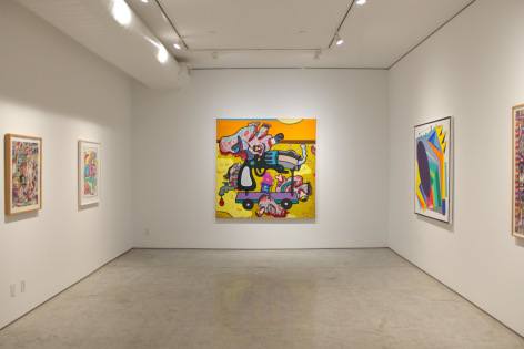 Installation View, Luis Cruz Azaceta, Personal Velocity: 40 Years of Painting, George Adams Gallery, New York, 2020.