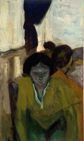 Figures with Blue Curtain 1955