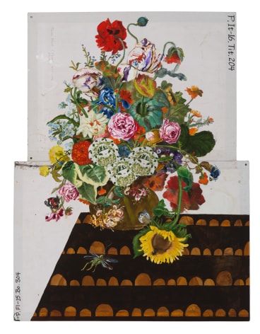 Katherine Sherwood, Spent Sunflower (after z Ruysch) 2019