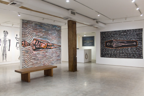 Installation view, Luis Cruz Azaceta: 1984-1989, George Adams Gallery, New York, 2018