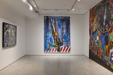 Installation view, Luis Cruz Azaceta: 1984-1989, George Adams Gallery, New York, 2018