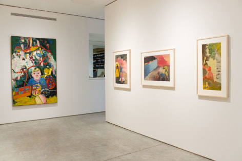 Installation view, Joan Brown, George Adams Gallery, New York, 2017